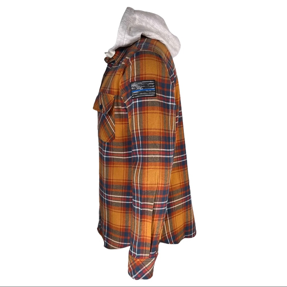 Howitzer Style Men's Button Down Hoodie Flannel Mag Military Grunt MFG - Picture 4 of 10
